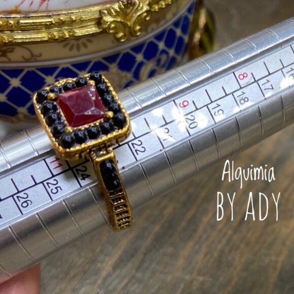 Goth Victorian jewel tone ring - Picture 1 of 3